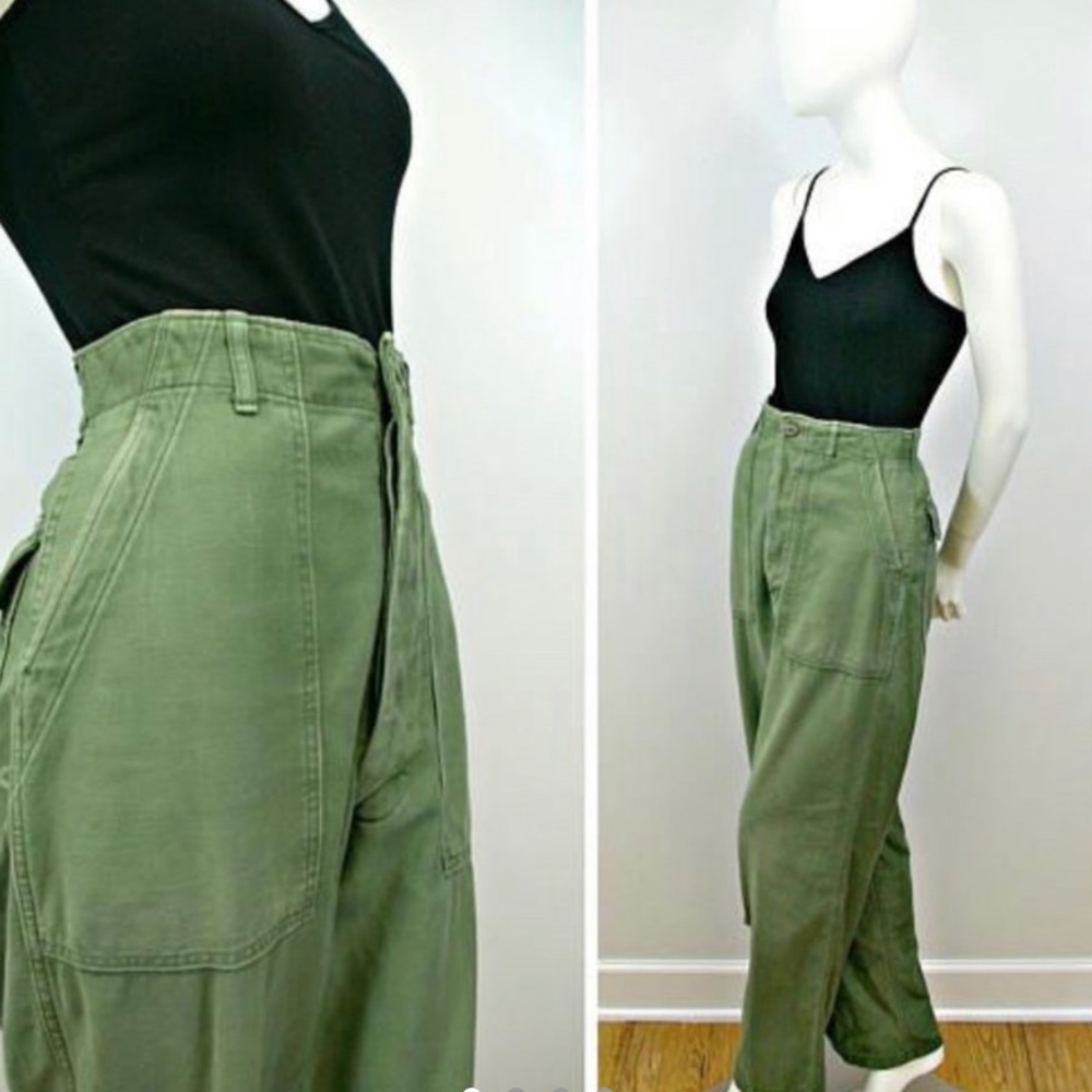 Sateen 1970’s Military Pants.